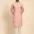 Pink color pure silk mirror work kurta