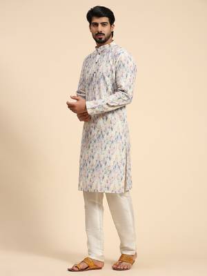 Multi color viscose cotton digital print kurta  4