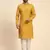 Mustard color pure silk mirror work kurta 