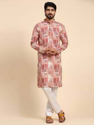 Multi color pure cotton sequence work with abstract print kurta  1