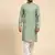 pastel green color pure silk mirror work kurta