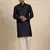 Navy blue viscose jacquard jacquard kurta