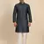 Navy blue viscose jacquard jacquard kurta