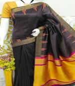 Bhagalpuri Pure Raw Silk Saree With Blouse 
