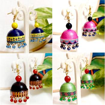 Quilled hanging  jhumkas 1 1