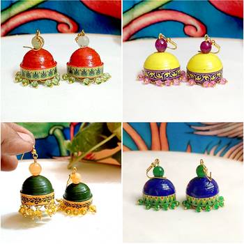 Quilled hanging  jhumkas 2 2