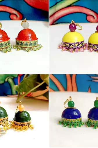 Quilled hanging  jhumkas 3