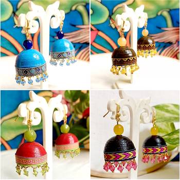 Quilled hanging  jhumkas 4 1