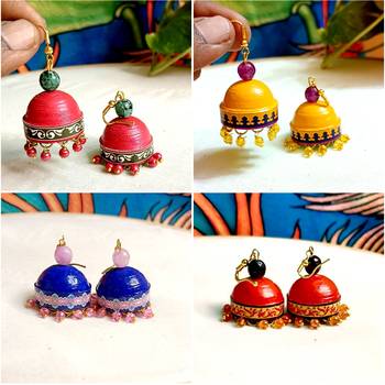 Quilled hanging  jhumkas 4 2