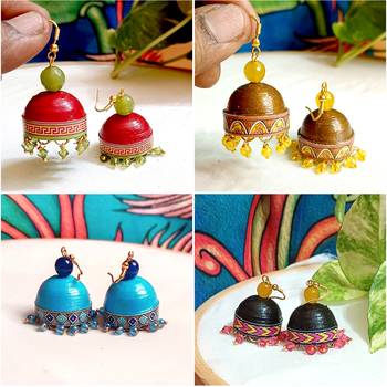 Quilled hanging  jhumkas 5 2