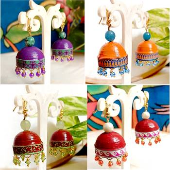Quilled hanging  jhumkas 6 1