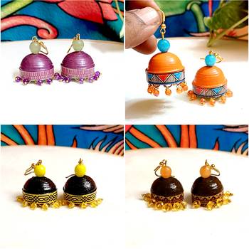 Quilled hanging  jhumkas 6 2