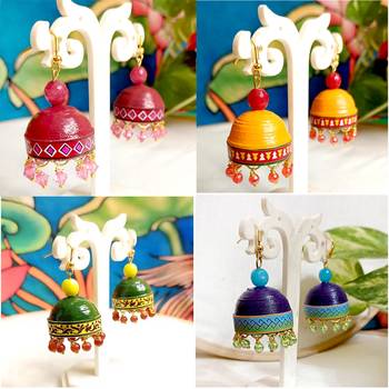 Quilled hanging  jhumkas 7 1
