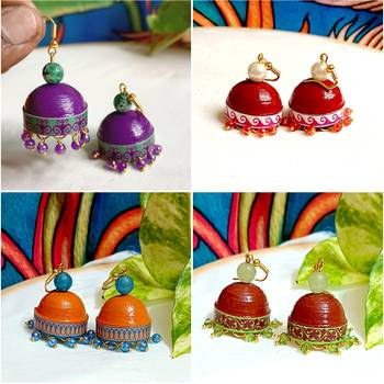Quilled hanging  jhumkas 7 2