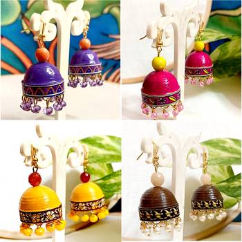 Quilled hanging  jhumkas 9 1