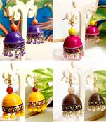 Quilled hanging  jhumkas 9
