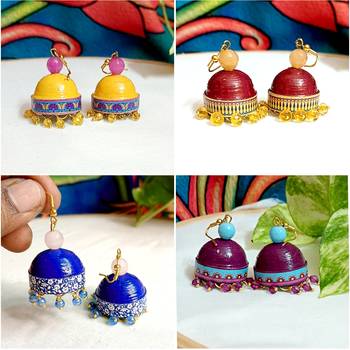 Quilled hanging  jhumkas 9 2