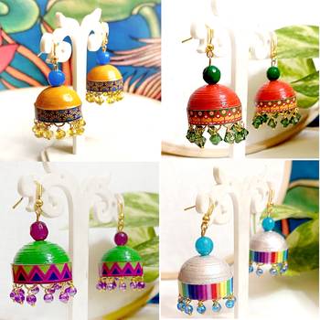 Quilled hanging  jhumkas 10 1