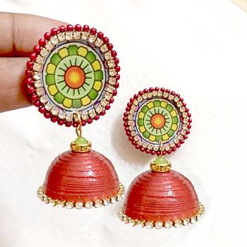 Quilled jhumkas  5 2