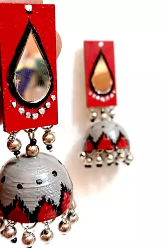 Quilling jhumkas  4