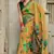 Mustard vichitra silk silk blend geometric print lace border saree