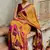 Mustard vichitra silk silk blend geometric print lace border saree