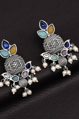 Multi color  oxidised earrings