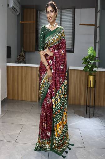 New Arrival Soft Tussar Silk Blend Saree