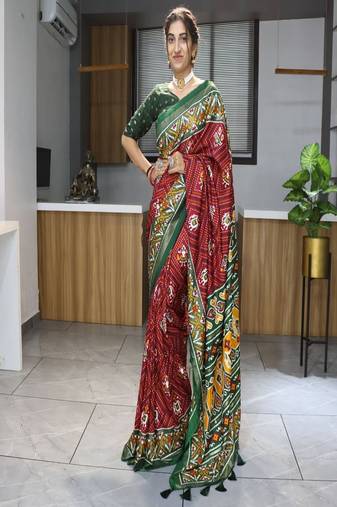 New Arrival Soft Tussar Silk Blend Saree
