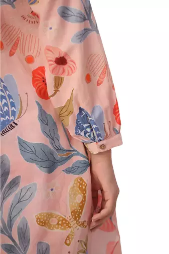Jaipur rang peach floral co-ord set