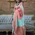 Aqua Blue And Peach Handloom Weaving silk blend Saree