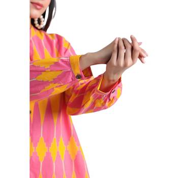 Jaipur rang kilim pink yellow co-ord set 2