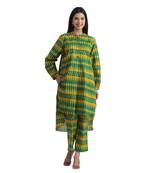 Jaipur rang kilim green yellow co-ord set