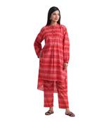 Jaipur rang kilim red pink  co-ord set