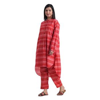 Jaipur rang kilim red pink  co-ord set 2