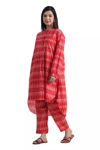 Jaipur rang kilim red pink  co-ord set