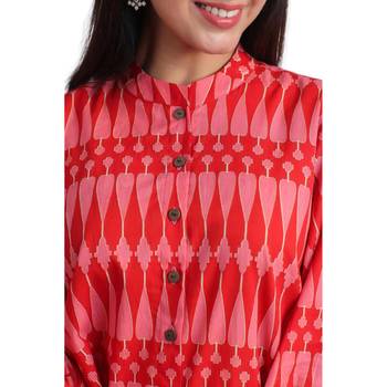 Jaipur rang kilim red pink  co-ord set 3