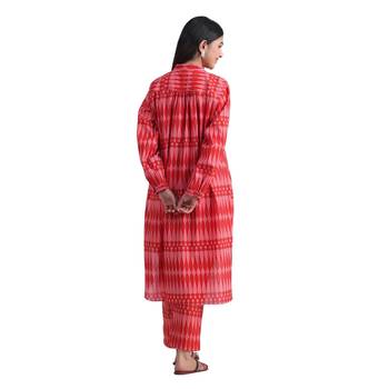 Jaipur rang kilim red pink  co-ord set 4