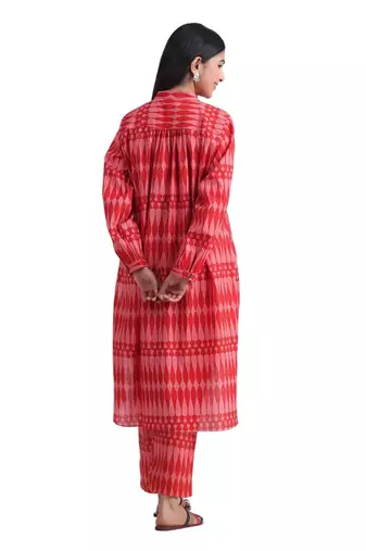 Jaipur rang kilim red pink  co-ord set
