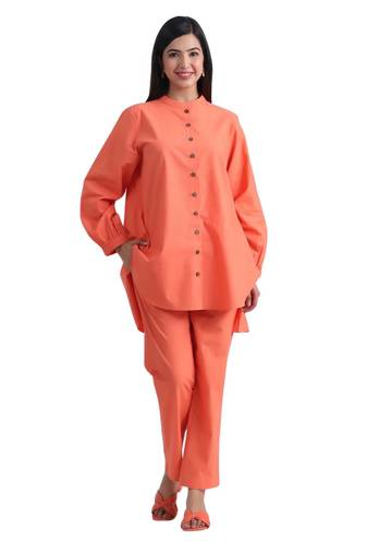 Jaipur rang tangarine  co-ord set