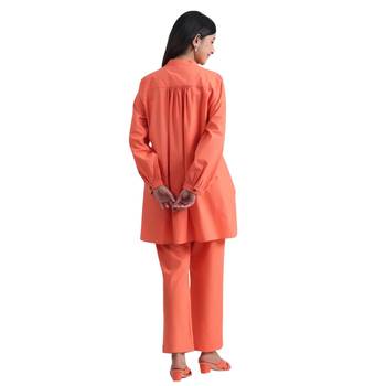 Jaipur rang tangarine  co-ord set 2