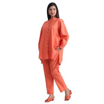 Jaipur rang tangarine  co-ord set 3