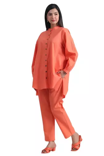 Jaipur rang tangarine  co-ord set