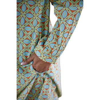 Jaipur rang green orange geometric co-ord set 3