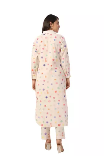 Jaipur rang polka dot kurta set