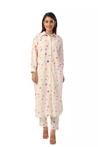 Jaipur rang polka dot kurta set