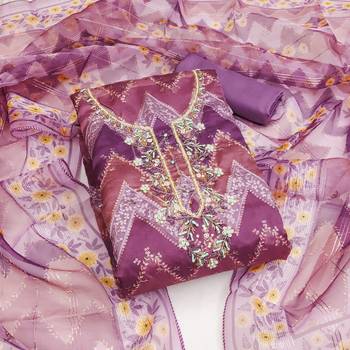 Manvaa women'sulti sequence heavy organza dressaterial 1