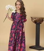 Purple two piece party wear lehenga top set