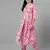 Pink printed cotton kurta set