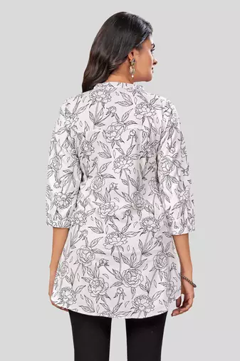  crepe printed short kurti